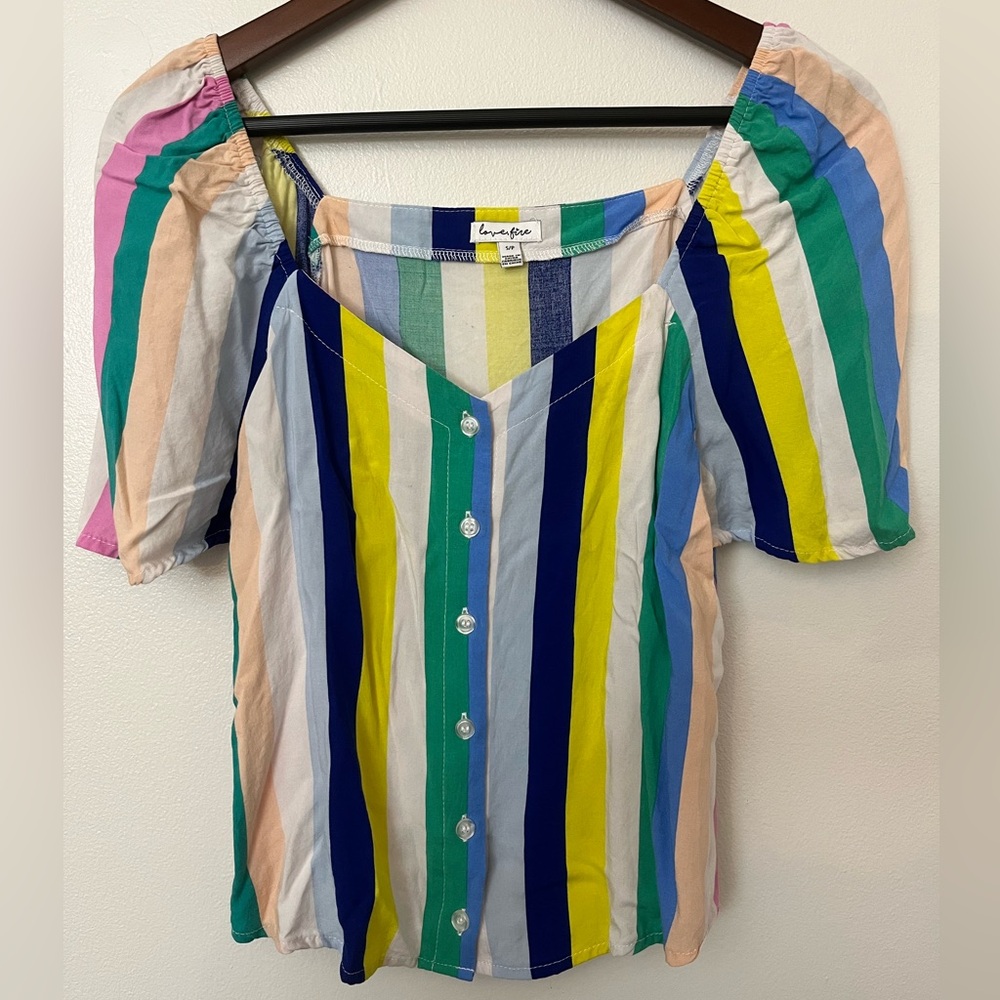 LOVE FIRE Multi colored striped Blouse